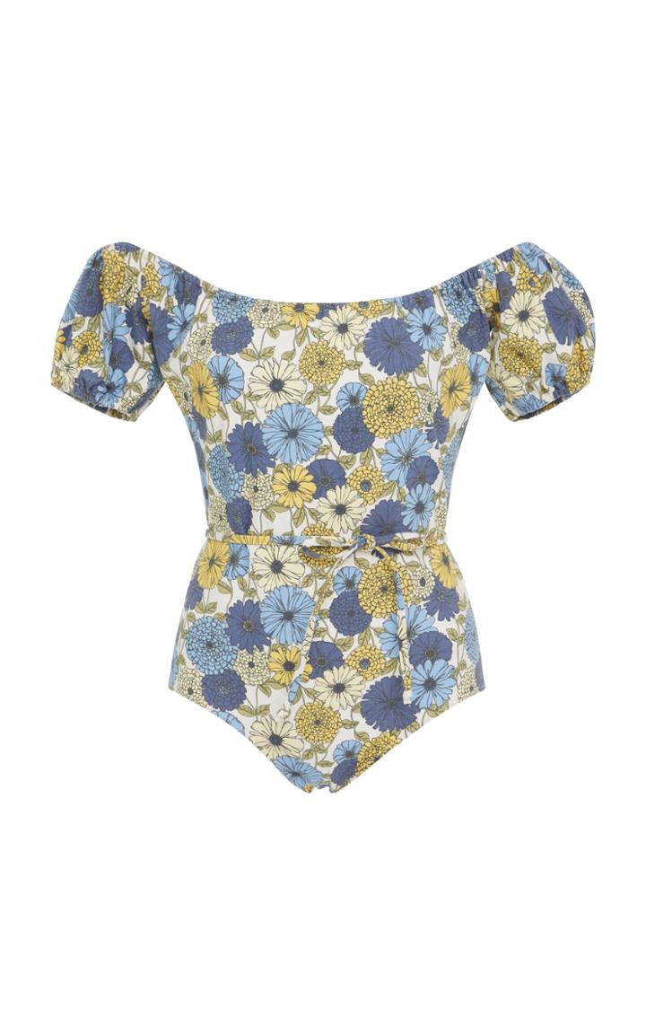 Lisa Marie Fernandez Leandra Off-the-shoulder Maillot One-piece Swimsuit