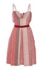 Luisa Beccaria Chevron Short Dress