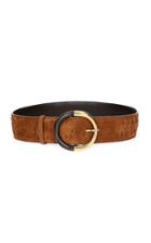 Moda Operandi Alberta Ferretti Wide Suede Leather Belt Size: S