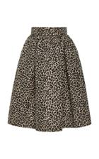 Paule Ka Jacquard Leopard Print Skirt