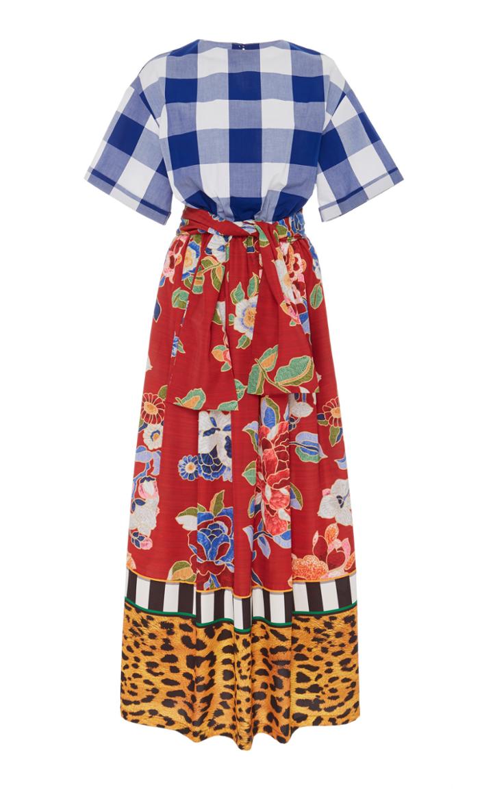 Stella Jean Printed Voile Maxi Dress