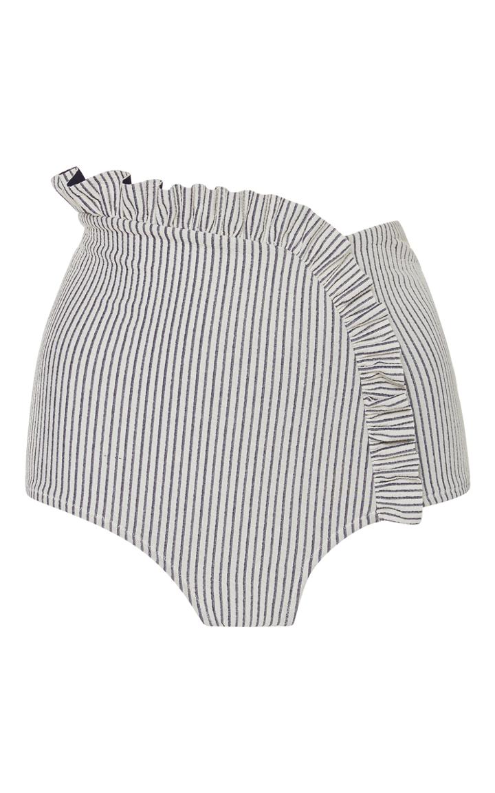 Made By Dawn Arc Ruffle Striped Bikini Bottom