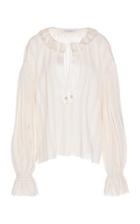 Philosophy Di Lorenzo Serafini Ruffled Collar Gauze Top