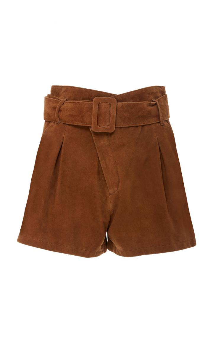 Marissa Webb Levi Belted Suede Shorts