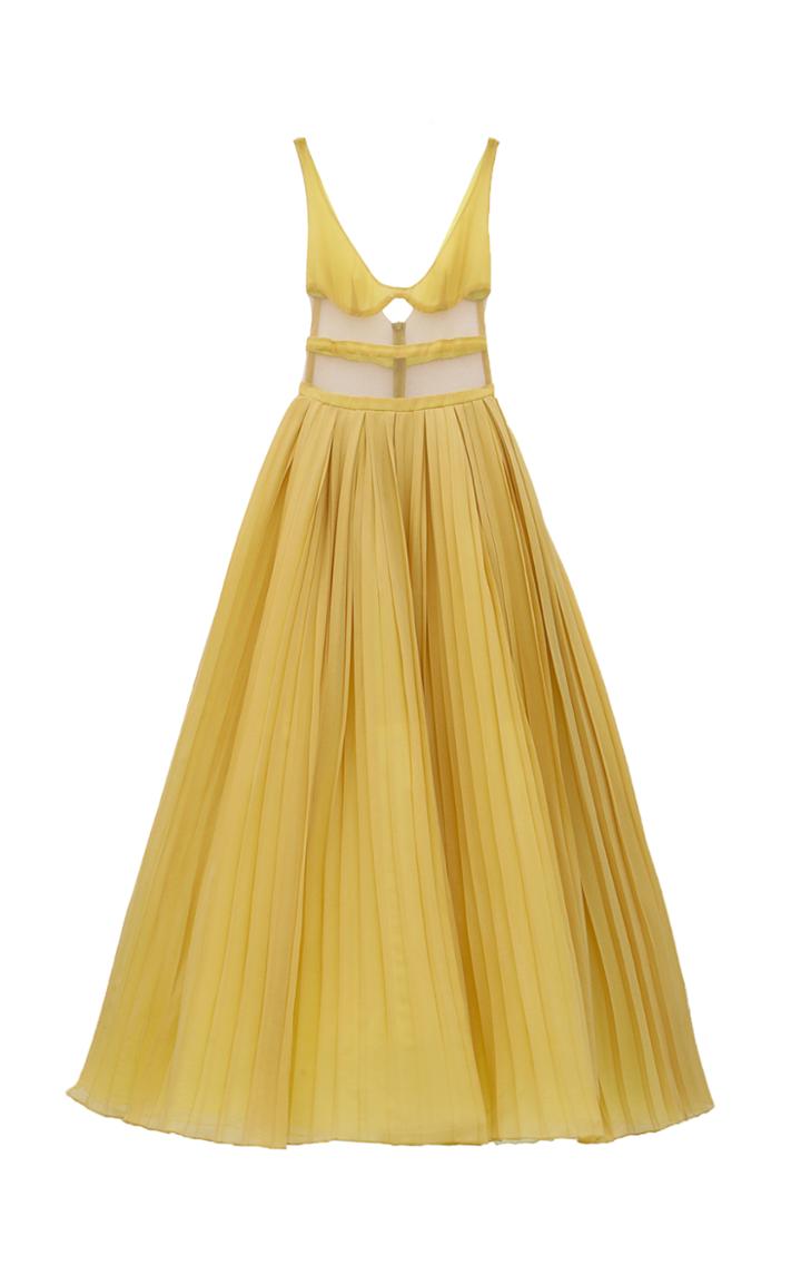 Saptodjojokartiko Dijon Pleated Puffed Dress
