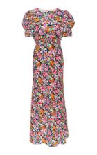 Saloni Bianca Floral-print Silk Dress