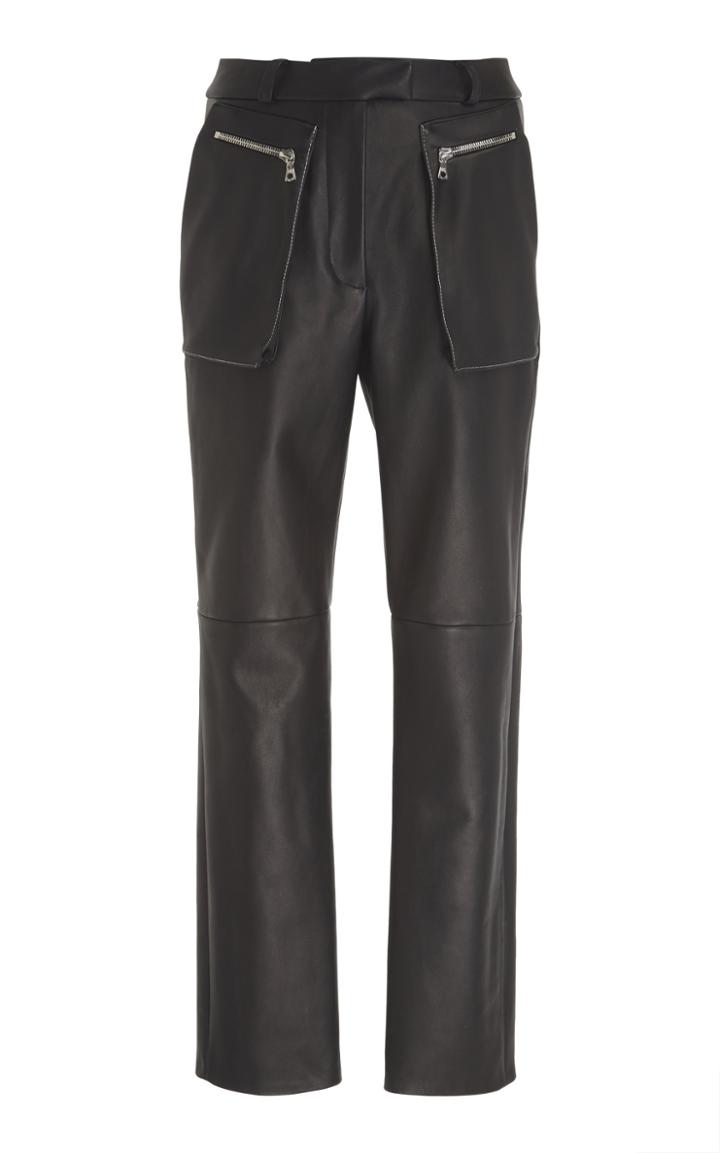 David Koma Cargo Leather Pants