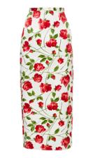 Michael Kors Collection Floral-print Stretch-crepe Midi Skirt