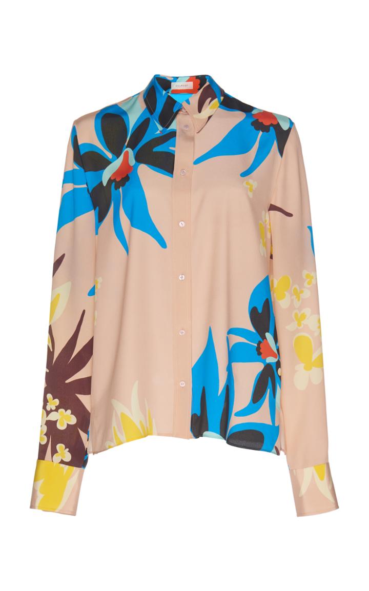 Delpozo Printed Long Sleeve Shirt