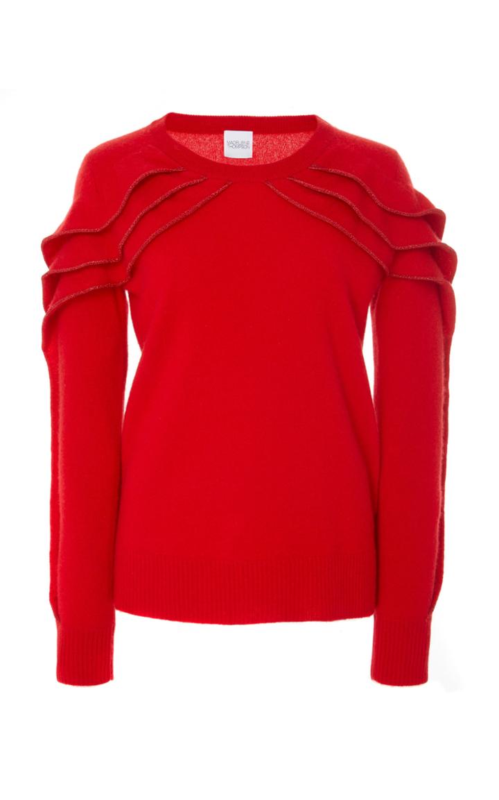 Madeleine Thompson Vagli Ruffled Cashmere Sweater