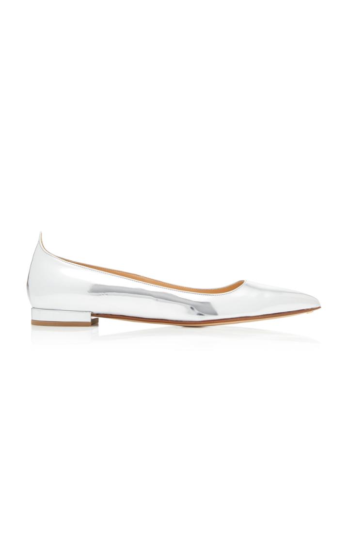 Francesco Russo Metallic Ballet Flat