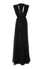 Alberta Ferretti Silk Chiffon Sleeveless Gown