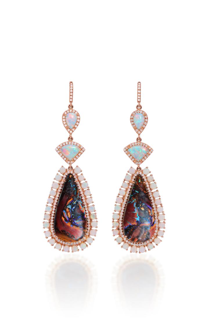 Nina Runsdorf M'o Exclusive One-of-a-kind Lambina Opal Earrings
