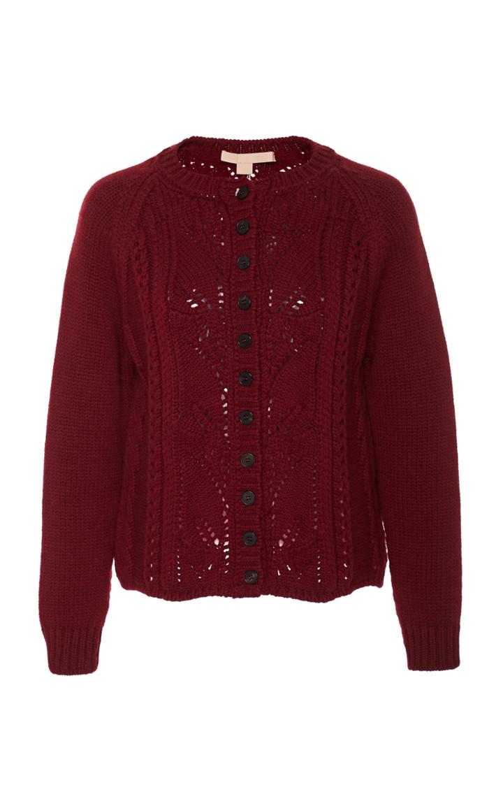 Brock Collection Perfect Pointelle-knit Wool And Cashmere Blend Cardigan