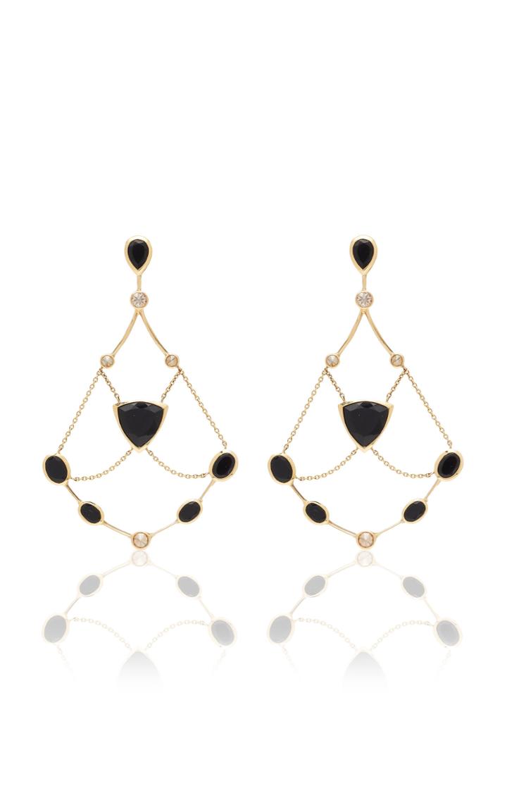 Ara Vartanian 18k Gold Diamond And Quartz Earrings