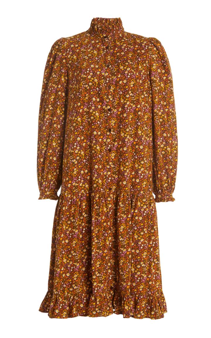 Moda Operandi Bytimo Tiered Corduroy Shift Dress
