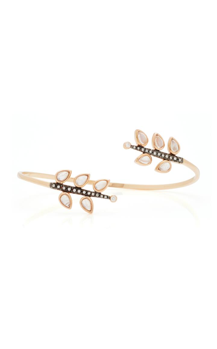 Misahara Reflection 18k Rose Gold Rainbow Moonstone Bracelet