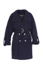 Balmain Belted Wool Coat