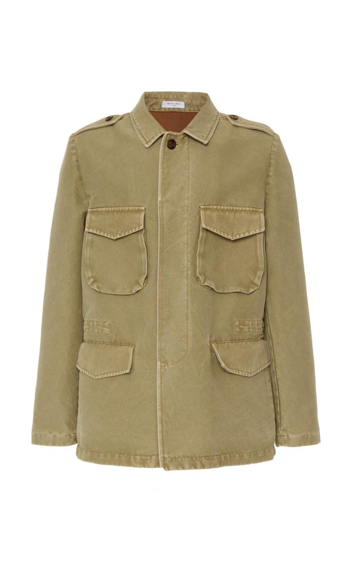 Boglioli Military Field Cotton-blend Jacket Size: 46