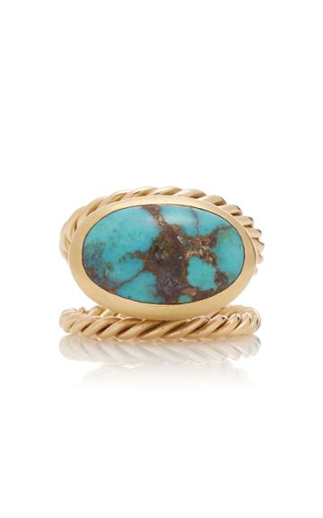 Haute Victoire 18k Gold Turquoise Ring