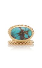 Haute Victoire 18k Gold Turquoise Ring
