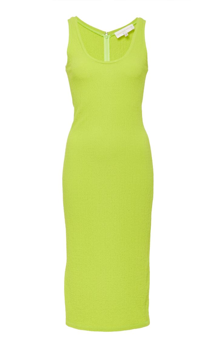 Christian Siriano Scoop Neck Crepe Dress