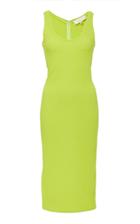 Christian Siriano Scoop Neck Crepe Dress