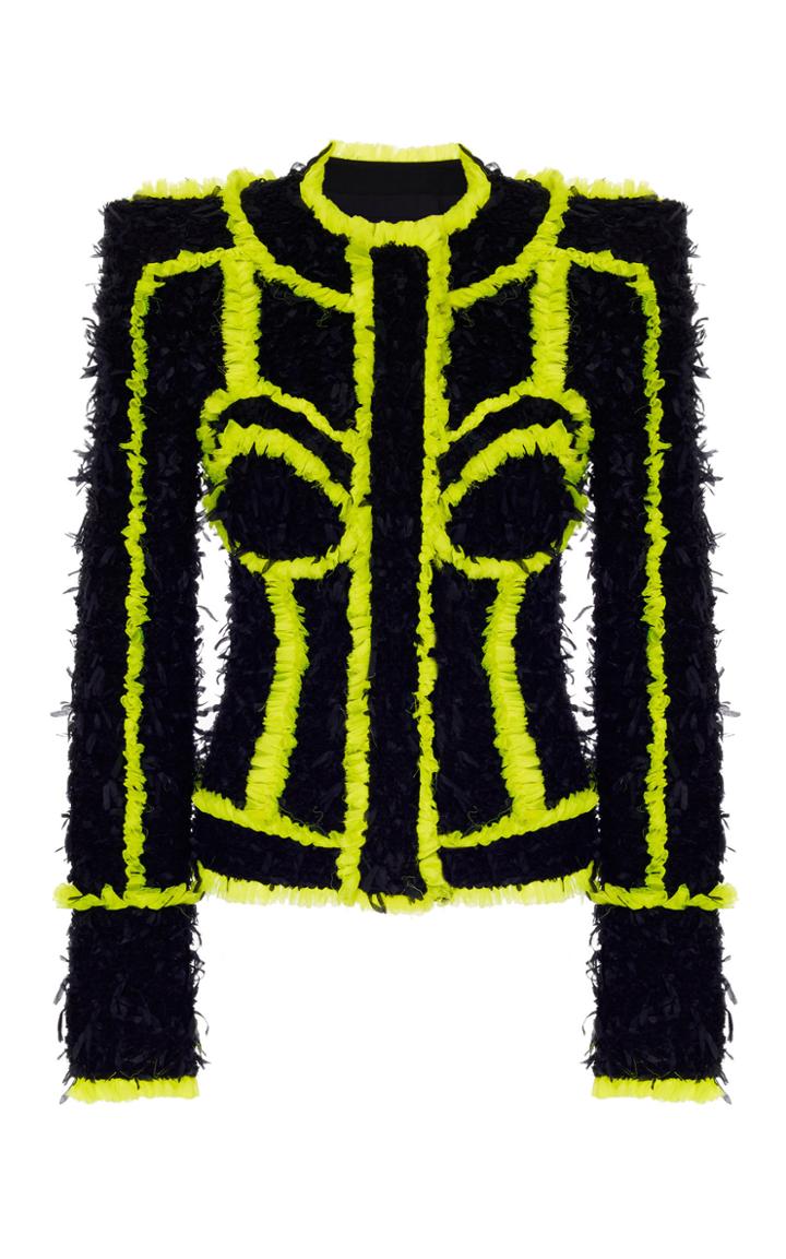 Balmain Tweed Fluorescent Trim Jacket