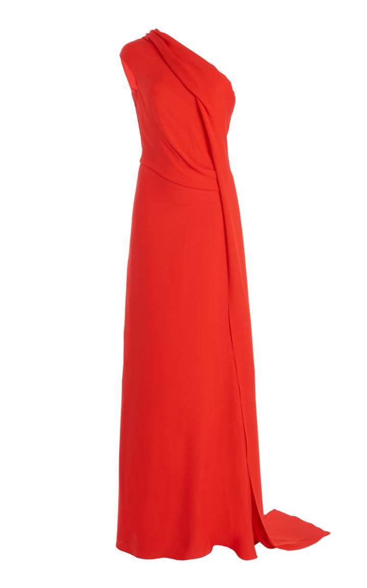 Moda Operandi Roland Mouret Taishan One-shoulder Silk Dress