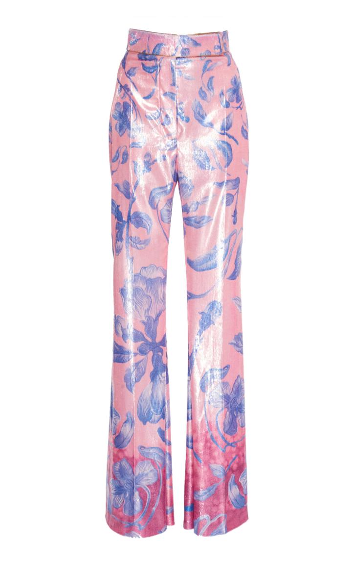 Peter Pilotto High-rise Flared Velvet Trousers
