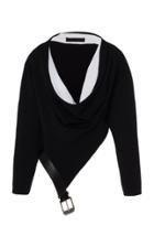 Moda Operandi Proenza Schouler Draped Assymetric Knit Top Size: Xs