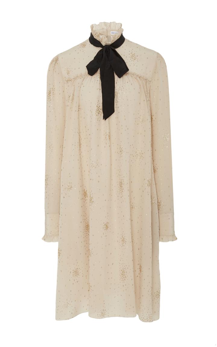 Tomas Maier Tie Neck Silk Dress