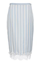 Rochas Striped Pencil Skirt
