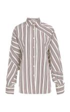 Palmer/harding Palmer//harding Solo Striped Balloon-back Cotton-poplin Shirt