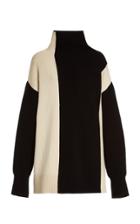Joseph Oversized Colorblock Wool Mock-neck Sweater