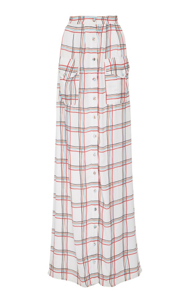 Patbo Printed Button Maxi Skirt