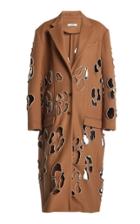 Moda Operandi Area Cutout Leopard Wool Coat