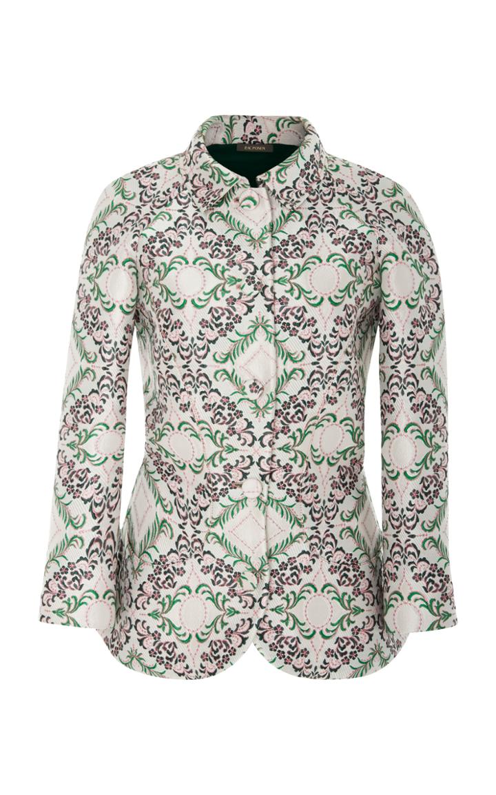 Zac Posen Jacquard Lame Jacket