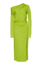 Versace Off-shoulder Satin Dress