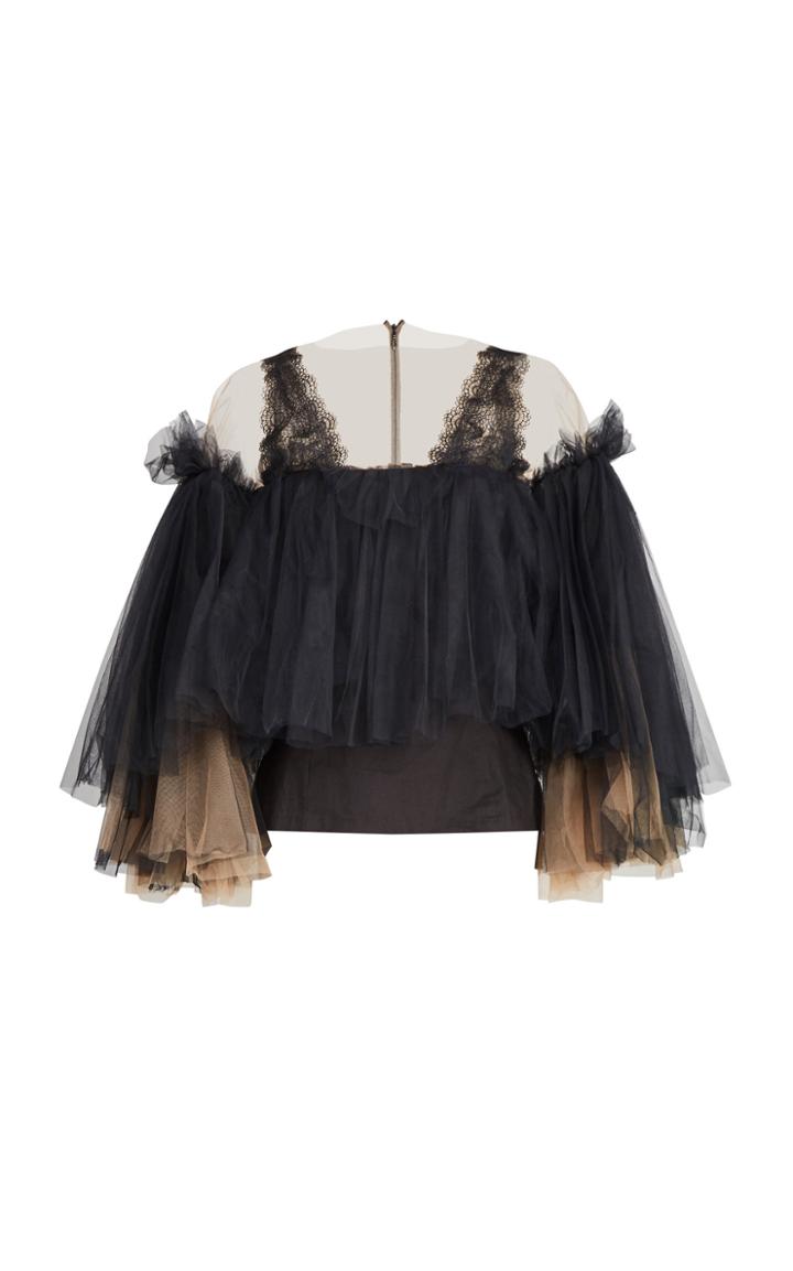 Yanina Demi Couture Ruffle Blouse
