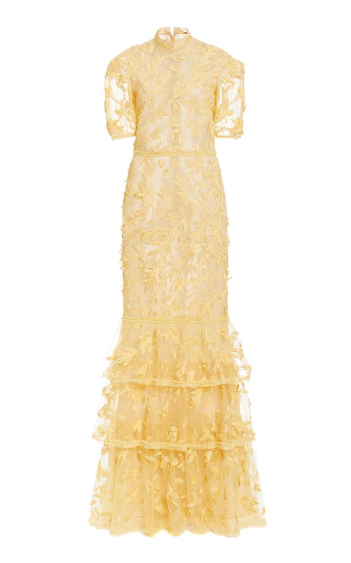 Moda Operandi J. Mendel Tiered Embroidered Tulle Gown