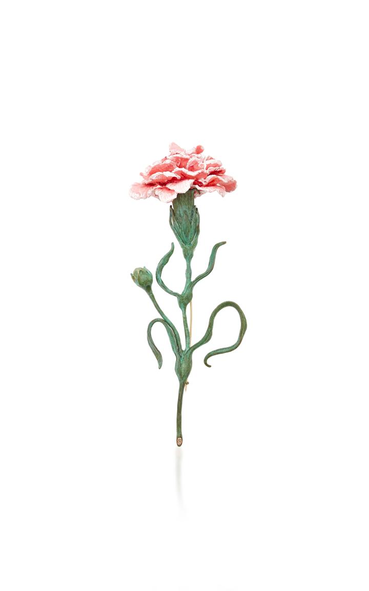 Moda Operandi Luz Camino Pink Carnation Brooch