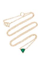 Shahla Karimi Trillion 14k Gold Emerald Necklace
