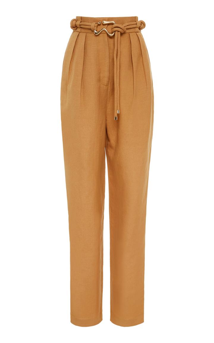 Acler Corsica Linen Blend Caramel Pant