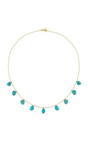 Charms Company Fallen Sky Turquoise 18k Yellow Gold Necklace