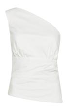 Moda Operandi Paris Georgia Lula Silk-cotton Single-shoulder Top