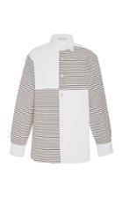 Jw Anderson Patchwork-effect Cotton-poplin Shirt