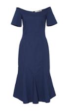 Creatures Of Comfort Off The Shoulder Fit & Flare Azule Dress