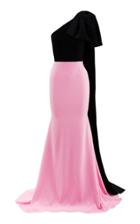 Alex Perry Anderson Two-tone Crepe Gown