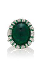 Martin Katz One-of-a-kind Oval Emerald Ring
